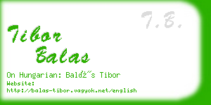 tibor balas business card